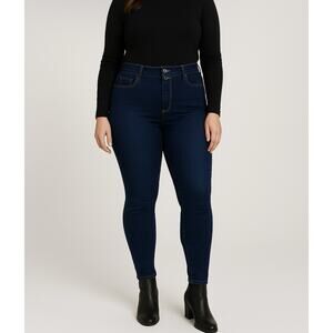 My Size Brand Dark Wash Jeggings One Size 2-12 Comfy Stretchy